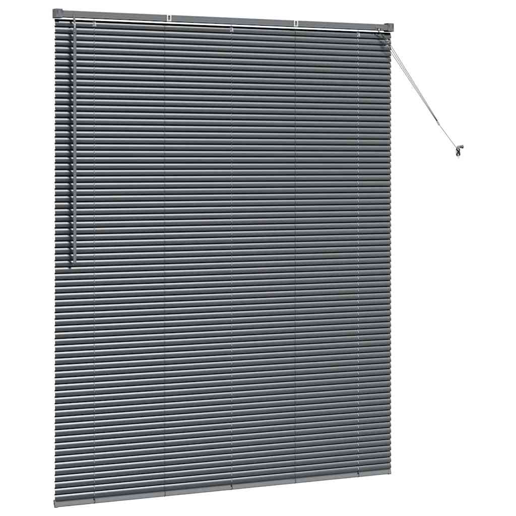 Tenda Veneziana Grigio Scuro 175 x 140 cm 25 mm Alluminio