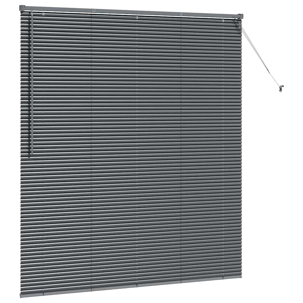 Tenda Veneziana Grigio Scuro 175 x 160 cm 25 mm Alluminio