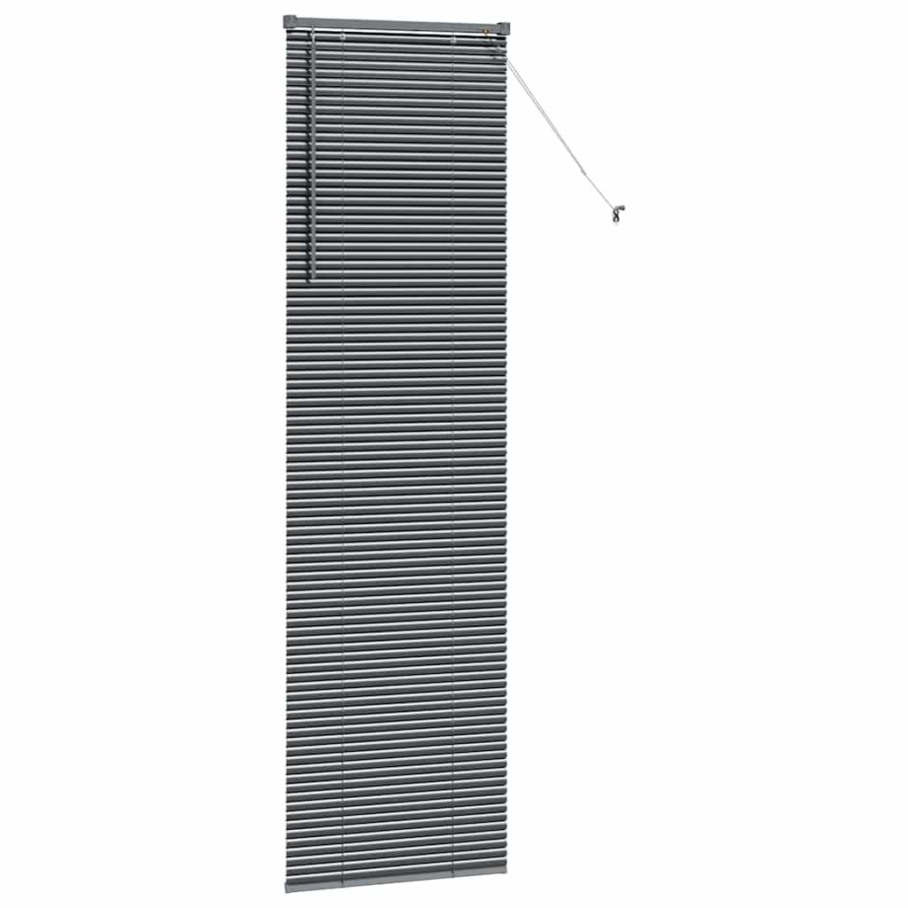 Tenda Veneziana Grigio Scuro 220 x 55 cm 25 mm Alluminio