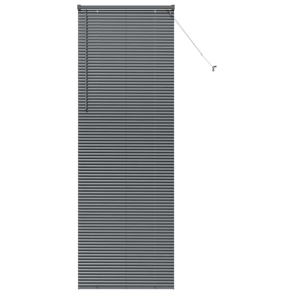 Tenda Veneziana Grigio Scuro 220 x 75 cm 25 mm Alluminio