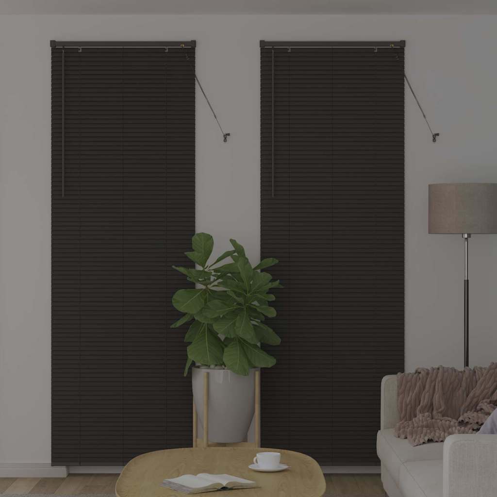 Tenda Veneziana Grigio Scuro 220 x 75 cm 25 mm Alluminio