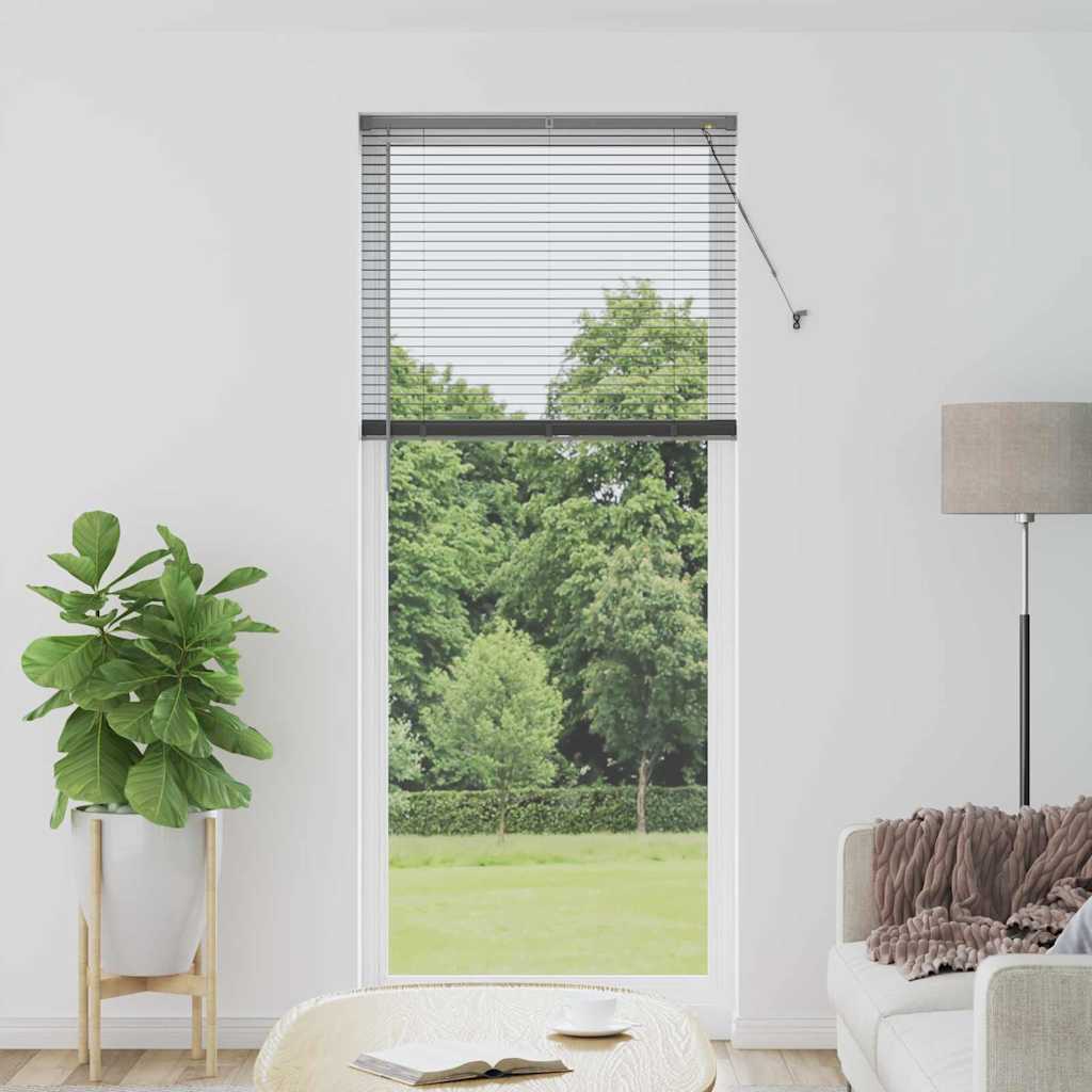 Tenda Veneziana Grigio Scuro 220 x 90 cm 25 mm Alluminio
