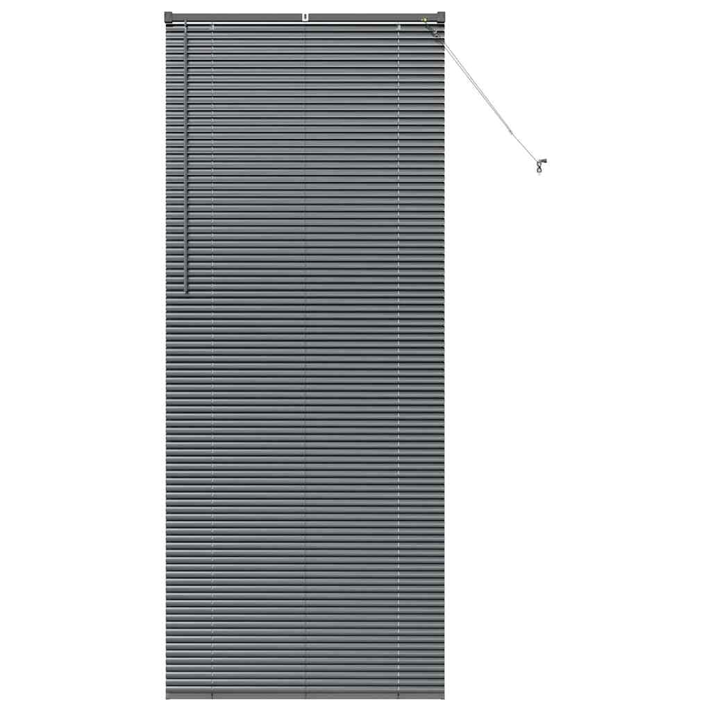 Tenda Veneziana Grigio Scuro 220 x 90 cm 25 mm Alluminio