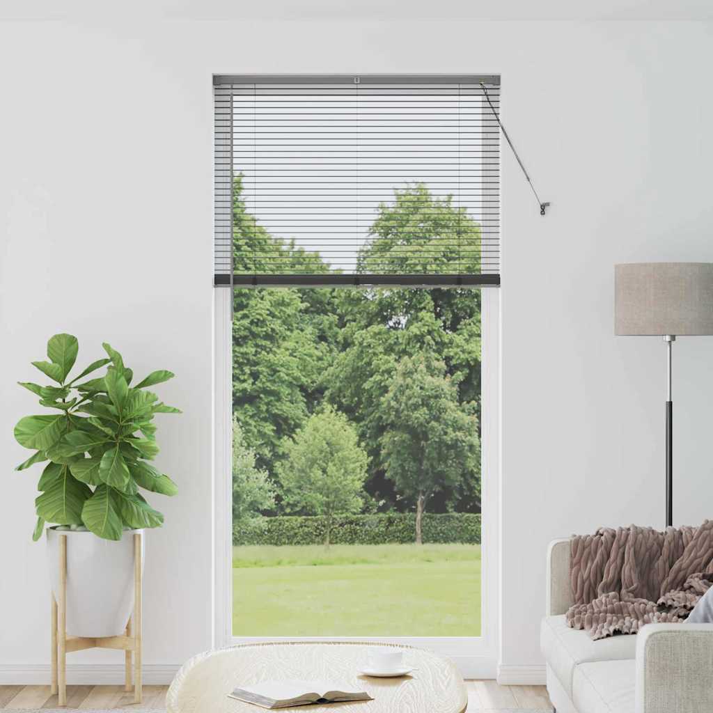Tenda Veneziana Grigio Scuro 220 x 100 cm 25 mm Alluminio