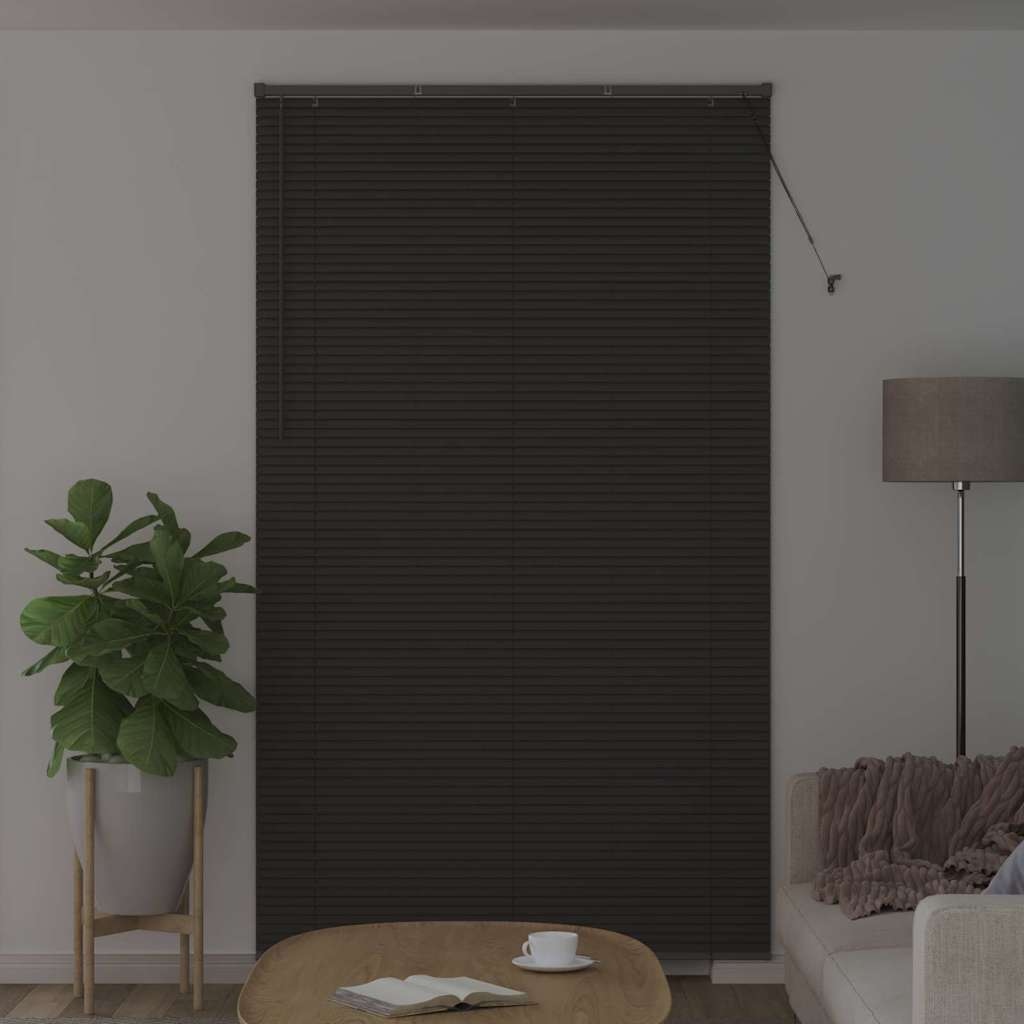 Tenda Veneziana Grigio Scuro 220 x 130 cm 25 mm Alluminio
