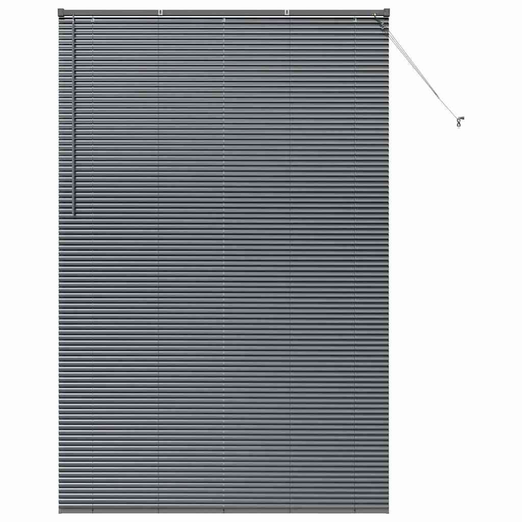 Tenda Veneziana Grigio Scuro 220 x 140 cm 25 mm Alluminio