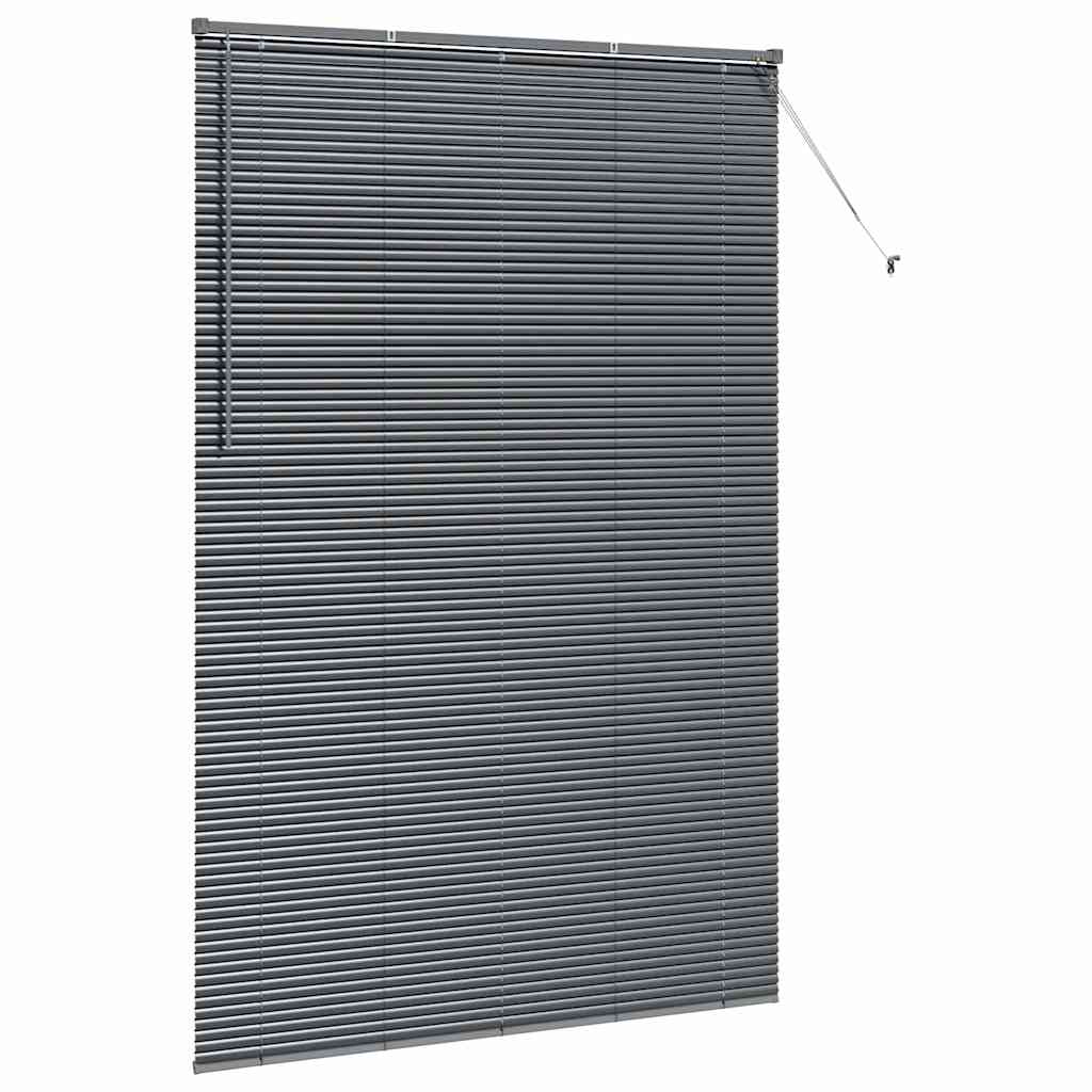 Tenda Veneziana Grigio Scuro 220 x 140 cm 25 mm Alluminio