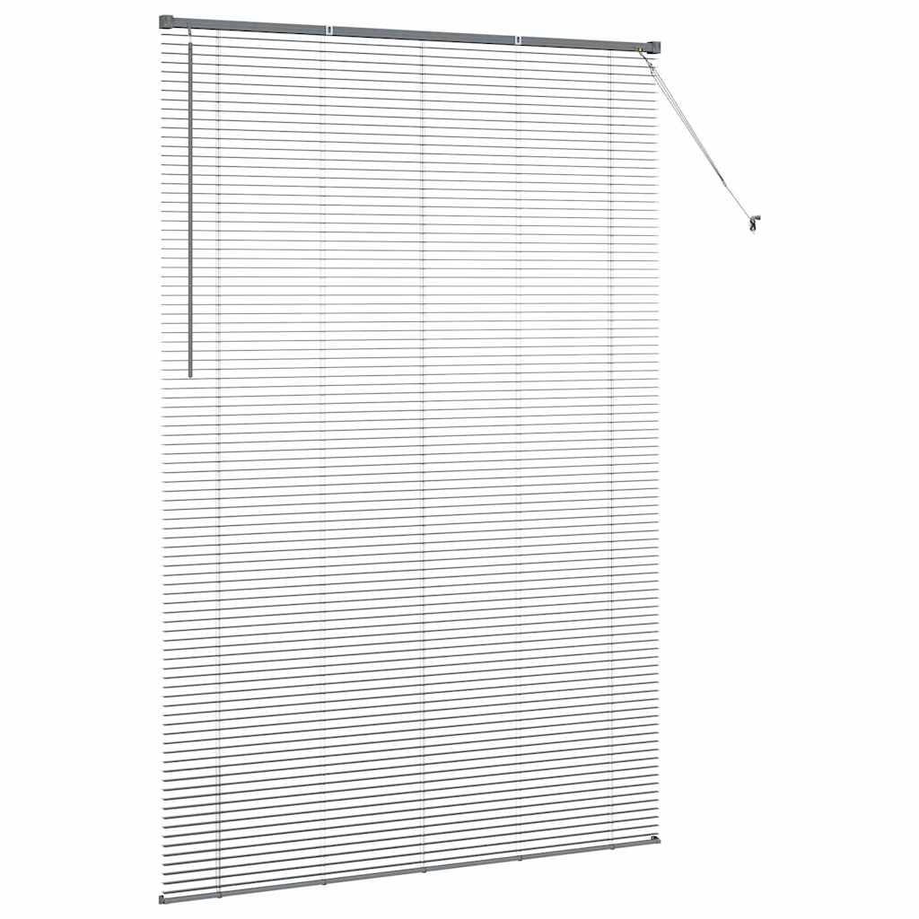 Tenda Veneziana Grigio Scuro 220 x 140 cm 25 mm Alluminio