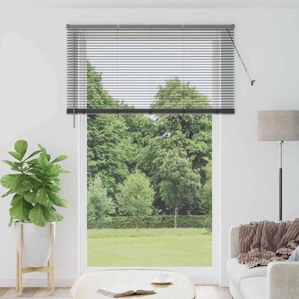 Tenda Veneziana Grigio Scuro 220 x 145 cm 25 mm Alluminio