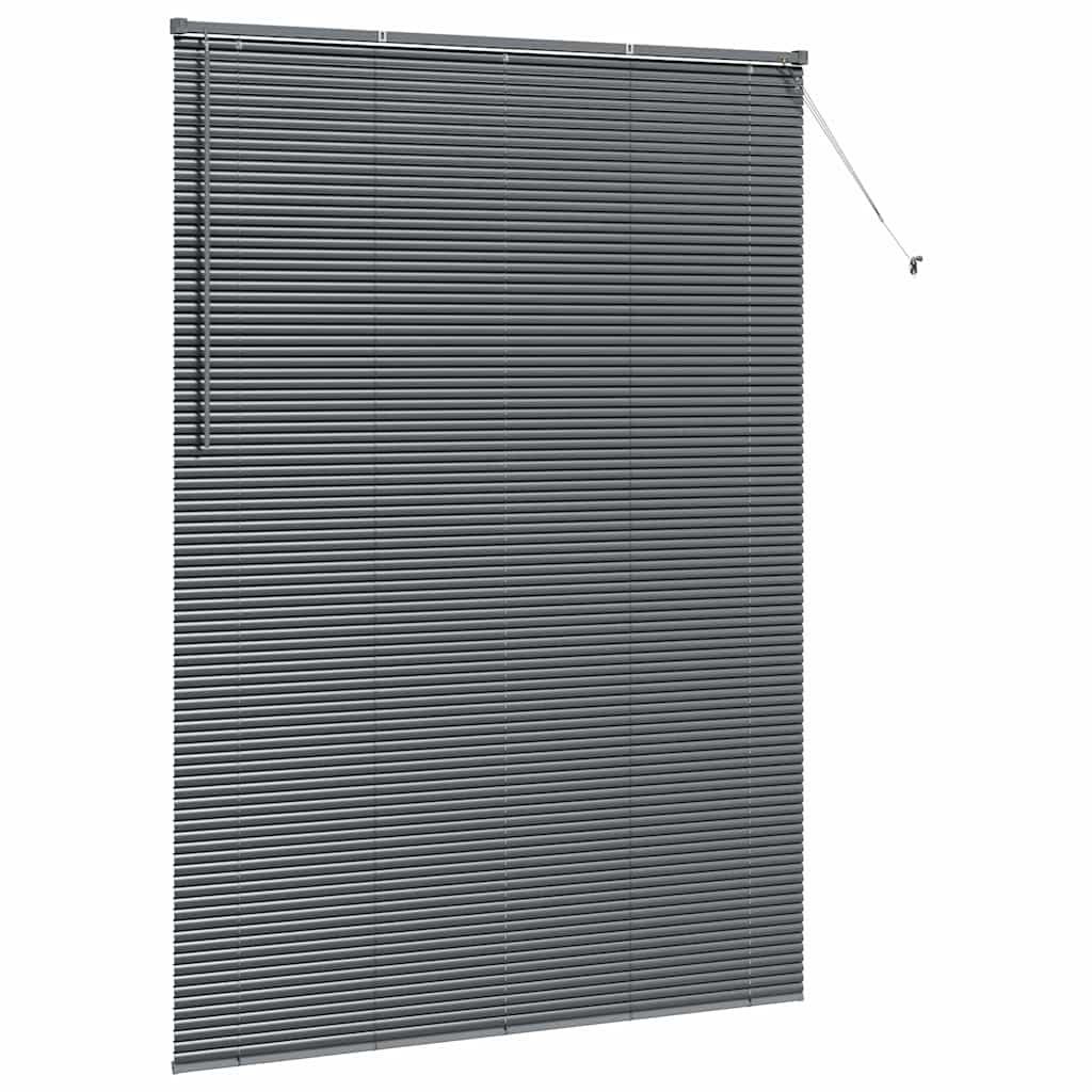 Tenda Veneziana Grigio Scuro 220 x 155 cm 25 mm Alluminio