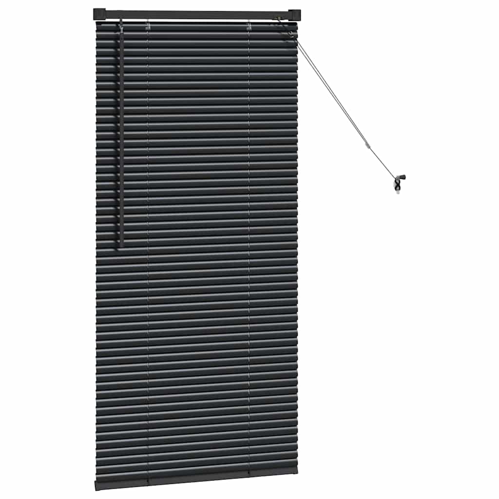 Tenda Veneziana Nero 130 x 60 cm 25 mm Alluminio