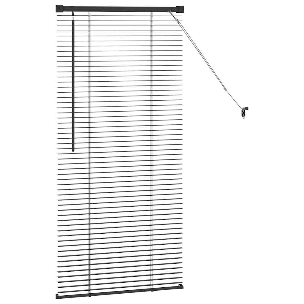 Tenda Veneziana Nero 130 x 60 cm 25 mm Alluminio