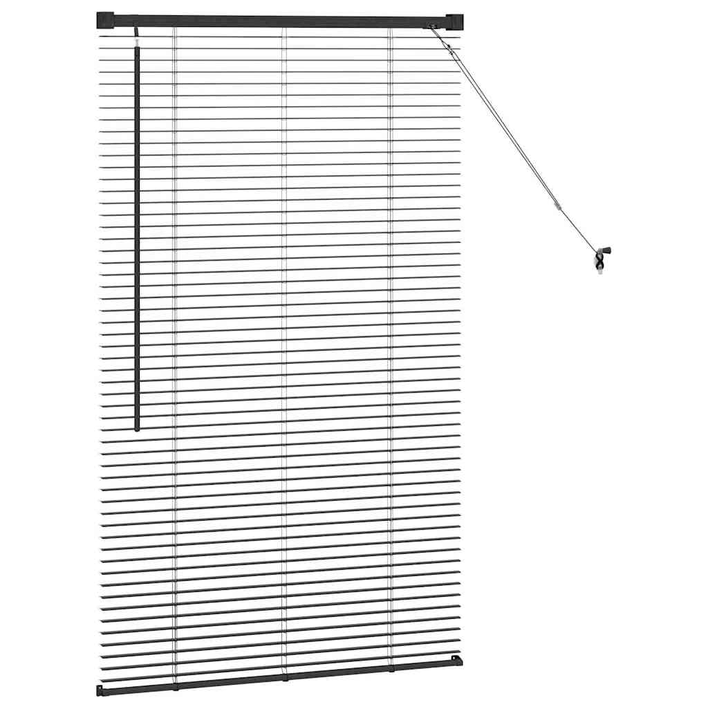 Tenda Veneziana Nero 130 x 70 cm 25 mm Alluminio
