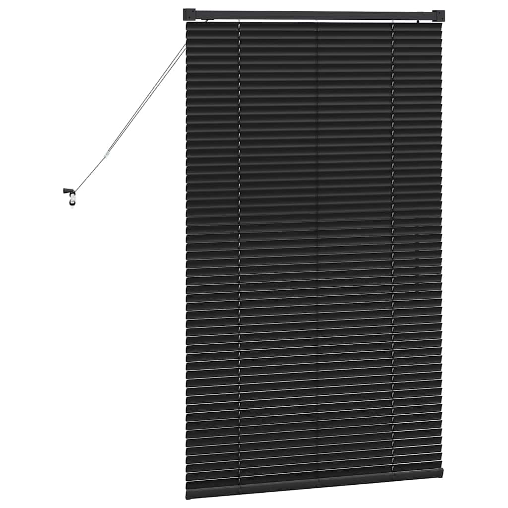 Tenda Veneziana Nero 130 x 70 cm 25 mm Alluminio