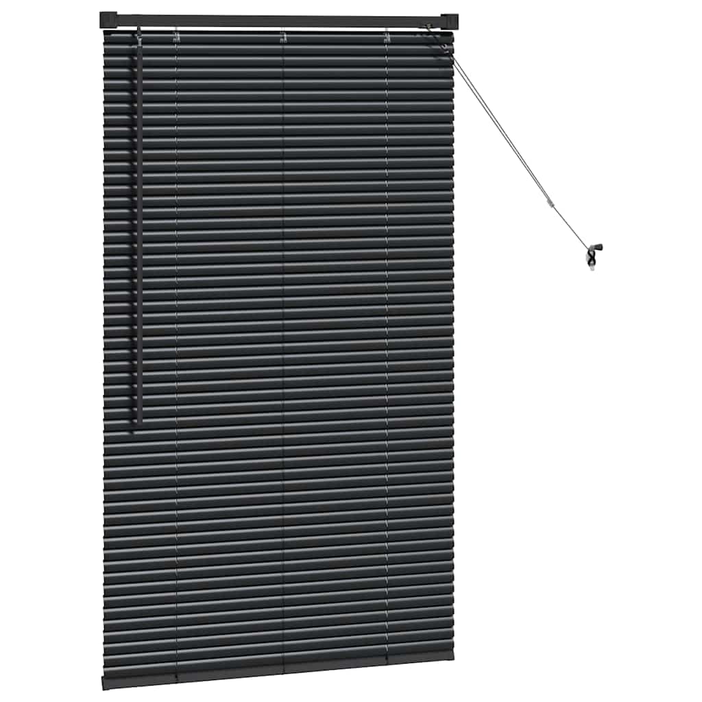 Tenda Veneziana Nero 130 x 75 cm 25 mm Alluminio