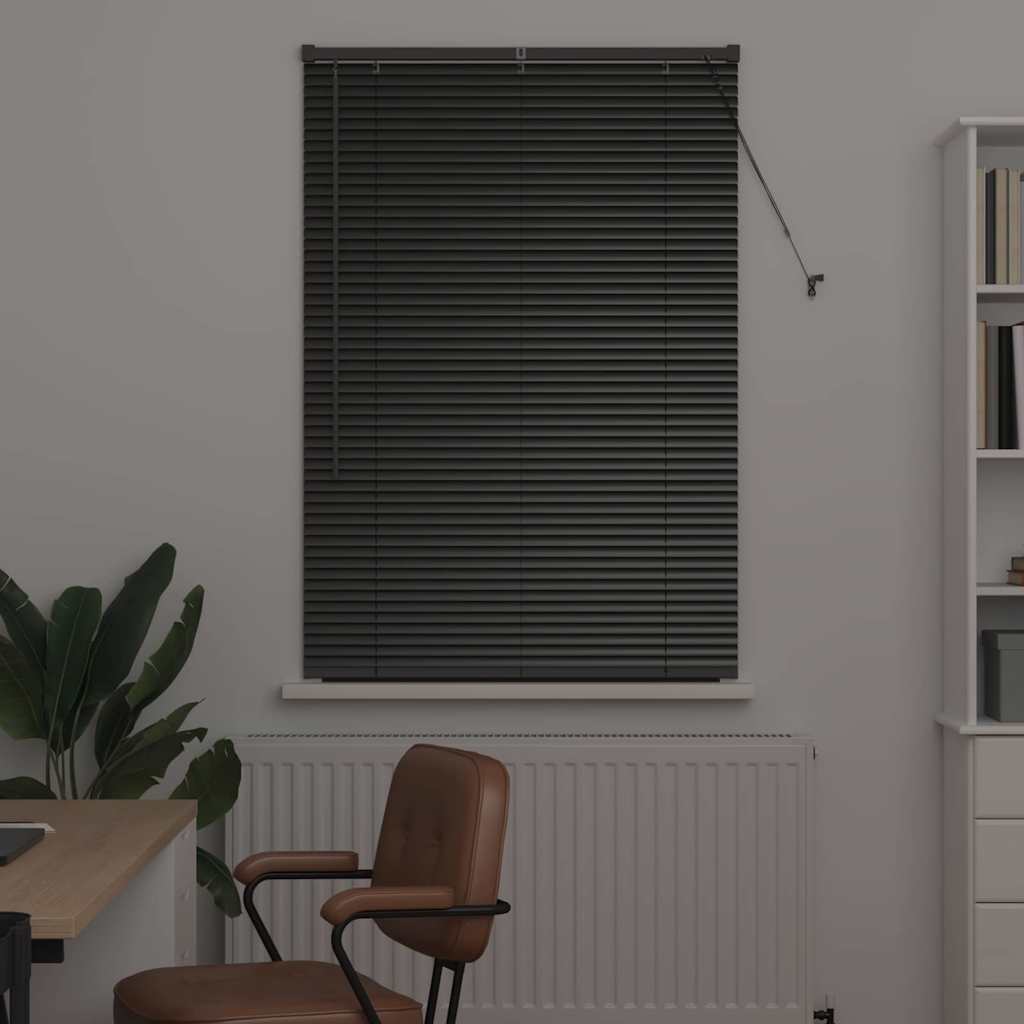 Tenda Veneziana Nero 130 x 95 cm 25 mm Alluminio