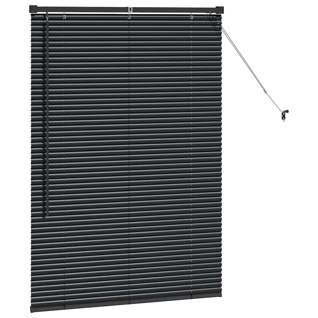 Tenda Veneziana Nero 130 x 95 cm 25 mm Alluminio