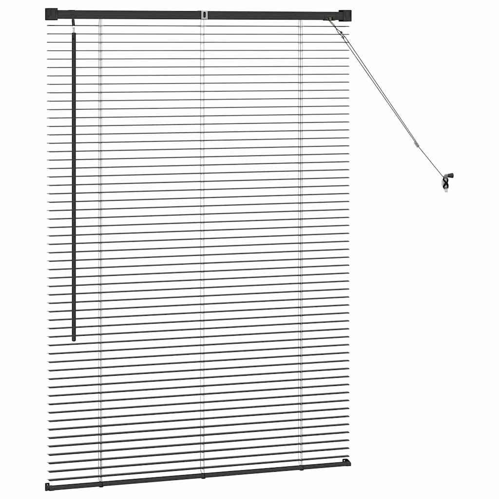 Tenda Veneziana Nero 130 x 95 cm 25 mm Alluminio