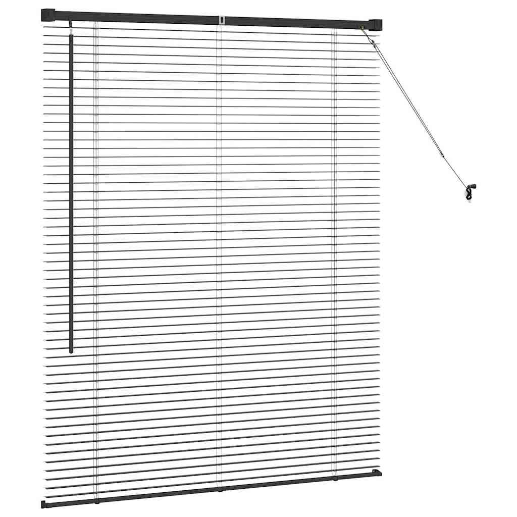 Tenda Veneziana Nero 130 x 105 cm 25 mm Alluminio