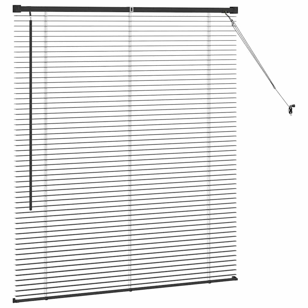 Tenda Veneziana Nero 130 x 110 cm 25 mm Alluminio
