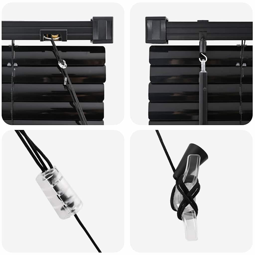 Tenda Veneziana Nero 175 x 70 cm 25 mm Alluminio