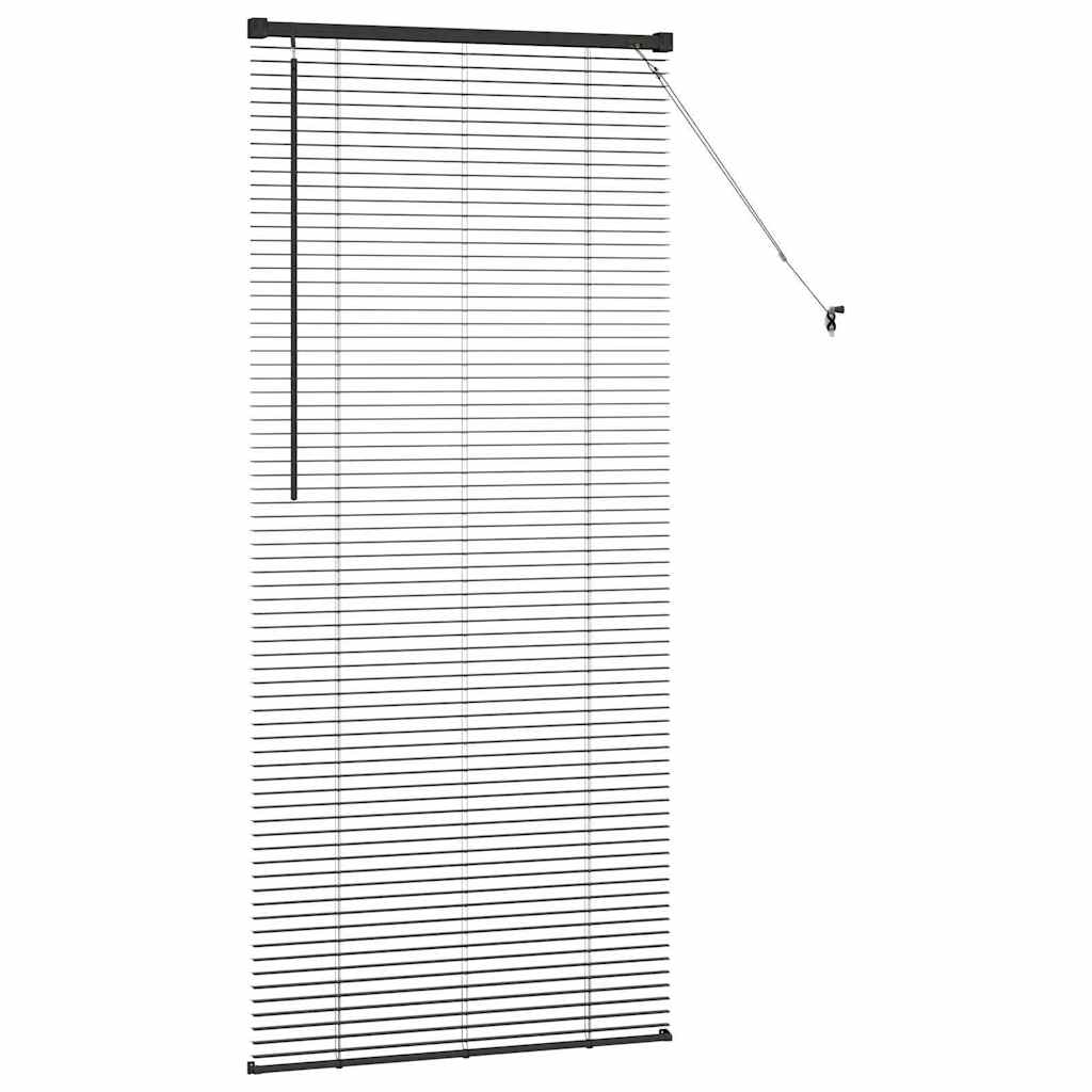 Tenda Veneziana Nero 175 x 75 cm 25 mm Alluminio