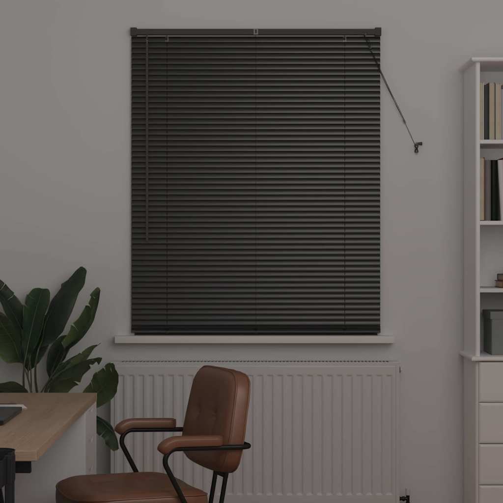 Tenda Veneziana Nero 175 x 105 cm 25 mm Alluminio
