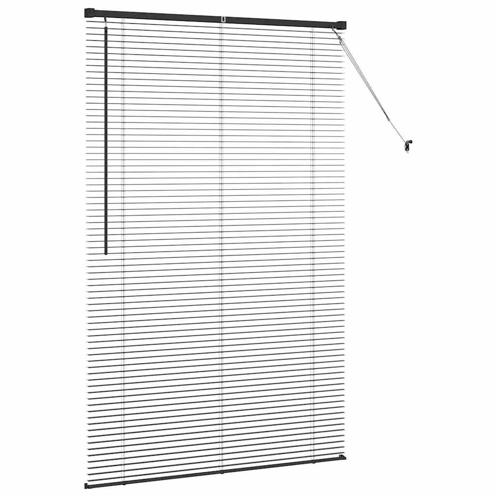 Tenda Veneziana Nero 175 x 110 cm 25 mm Alluminio