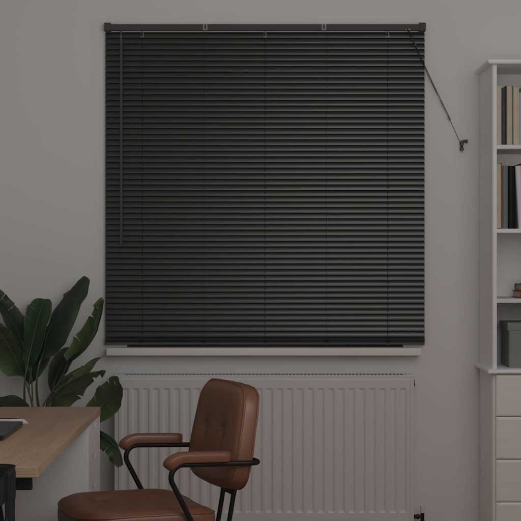 Tenda Veneziana Nero 175 x 130 cm 25 mm Alluminio