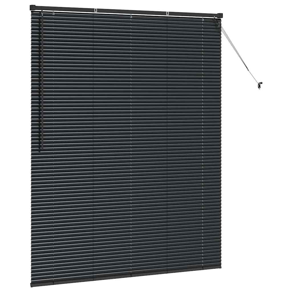 Tenda Veneziana Nero 175 x 150 cm 25 mm Alluminio