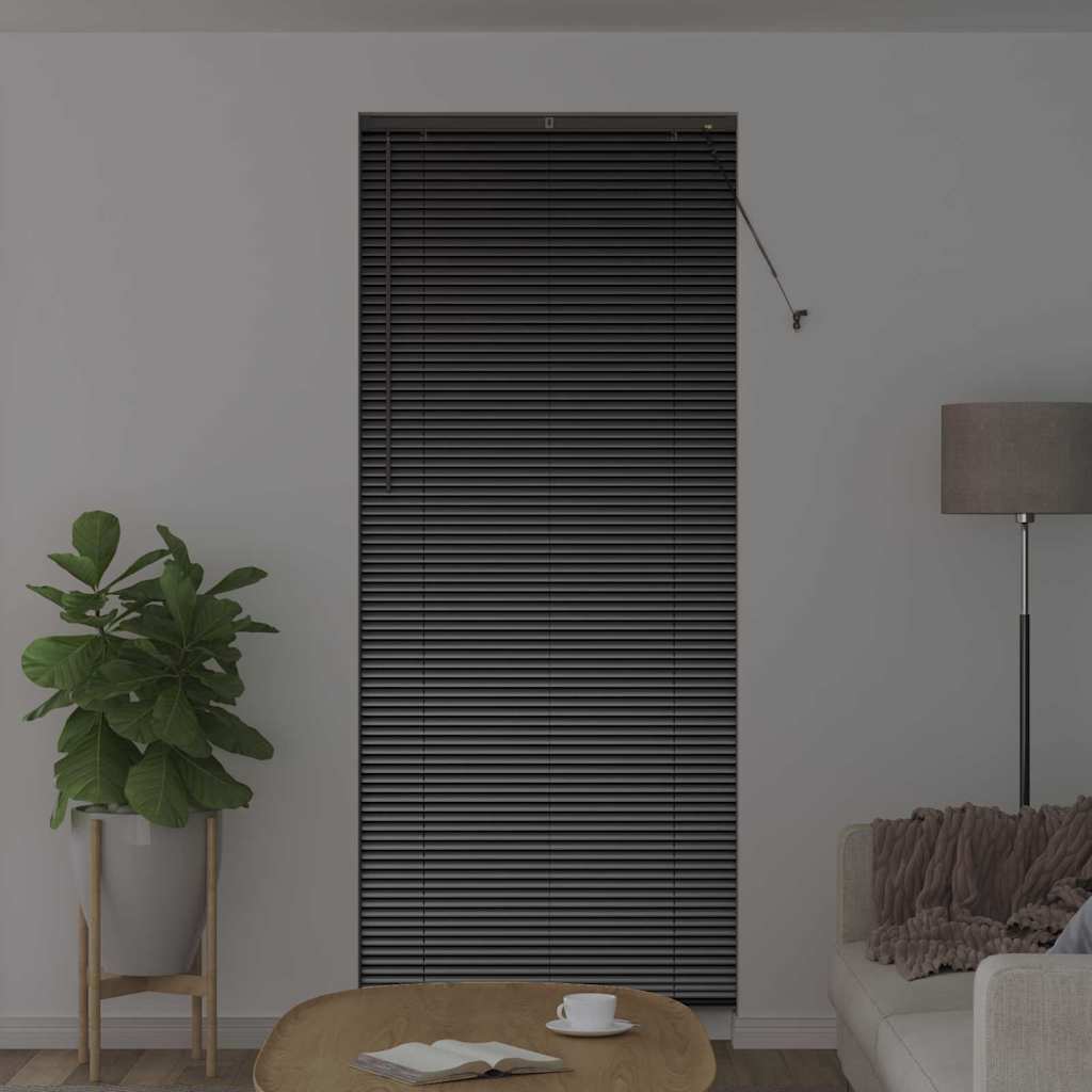 Tenda Veneziana Nero 220 x 95 cm 25 mm Alluminio