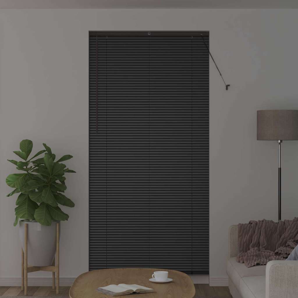 Tenda Veneziana Nero 220 x 105 cm 25 mm Alluminio