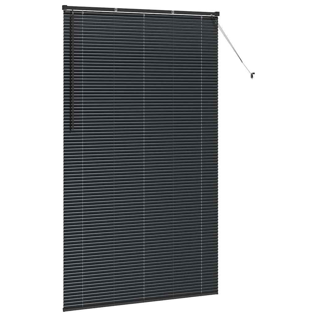 Tenda Veneziana Nero 220 x 125 cm 25 mm Alluminio