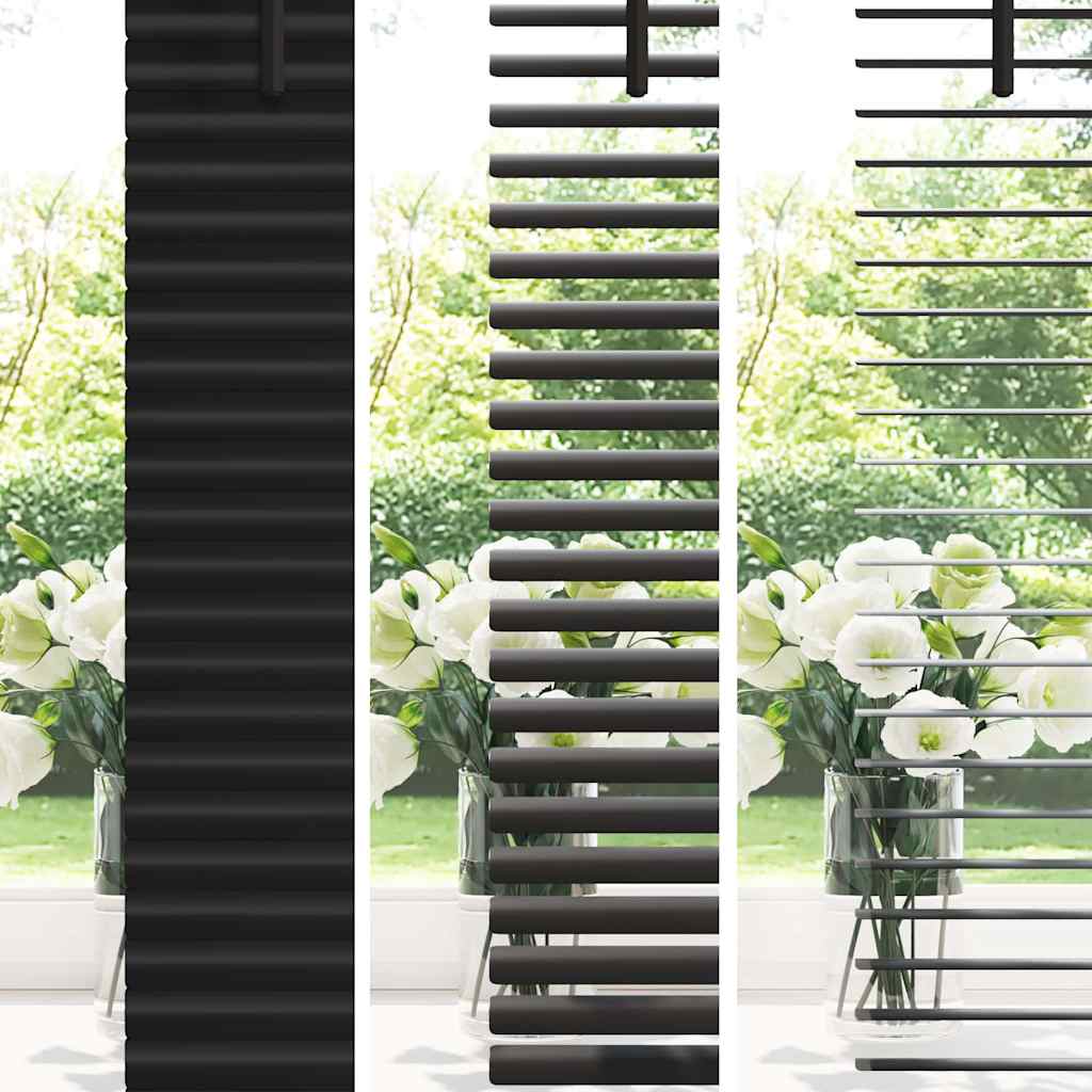 Tenda Veneziana Nero 220 x 130 cm 25 mm Alluminio