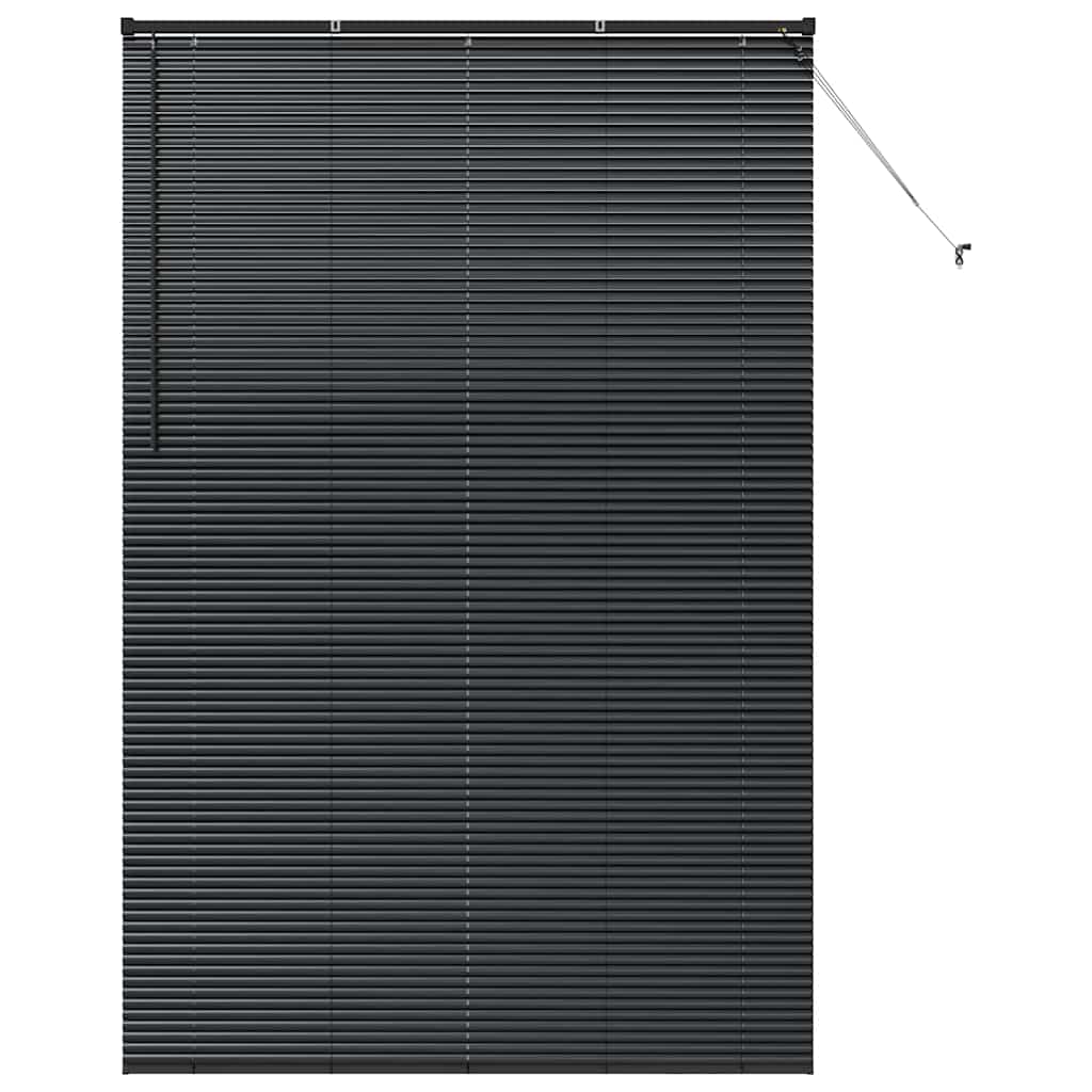 Tenda Veneziana Nero 220 x 140 cm 25 mm Alluminio