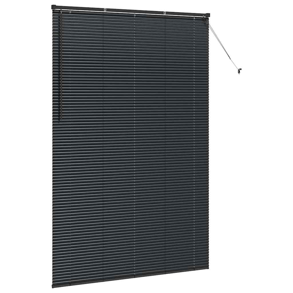 Tenda Veneziana Nero 220 x 145 cm 25 mm Alluminio
