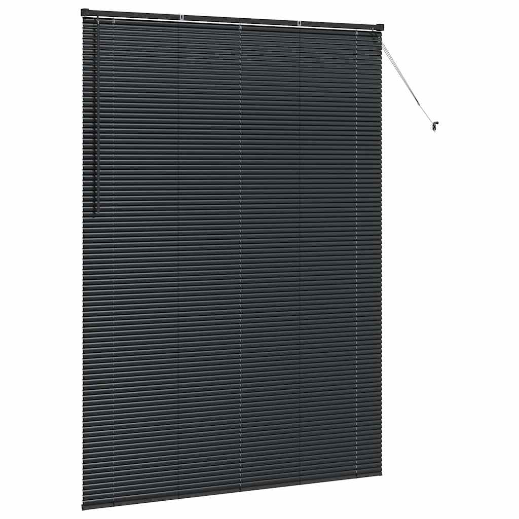 Tenda Veneziana Nero 220 x 155 cm 25 mm Alluminio