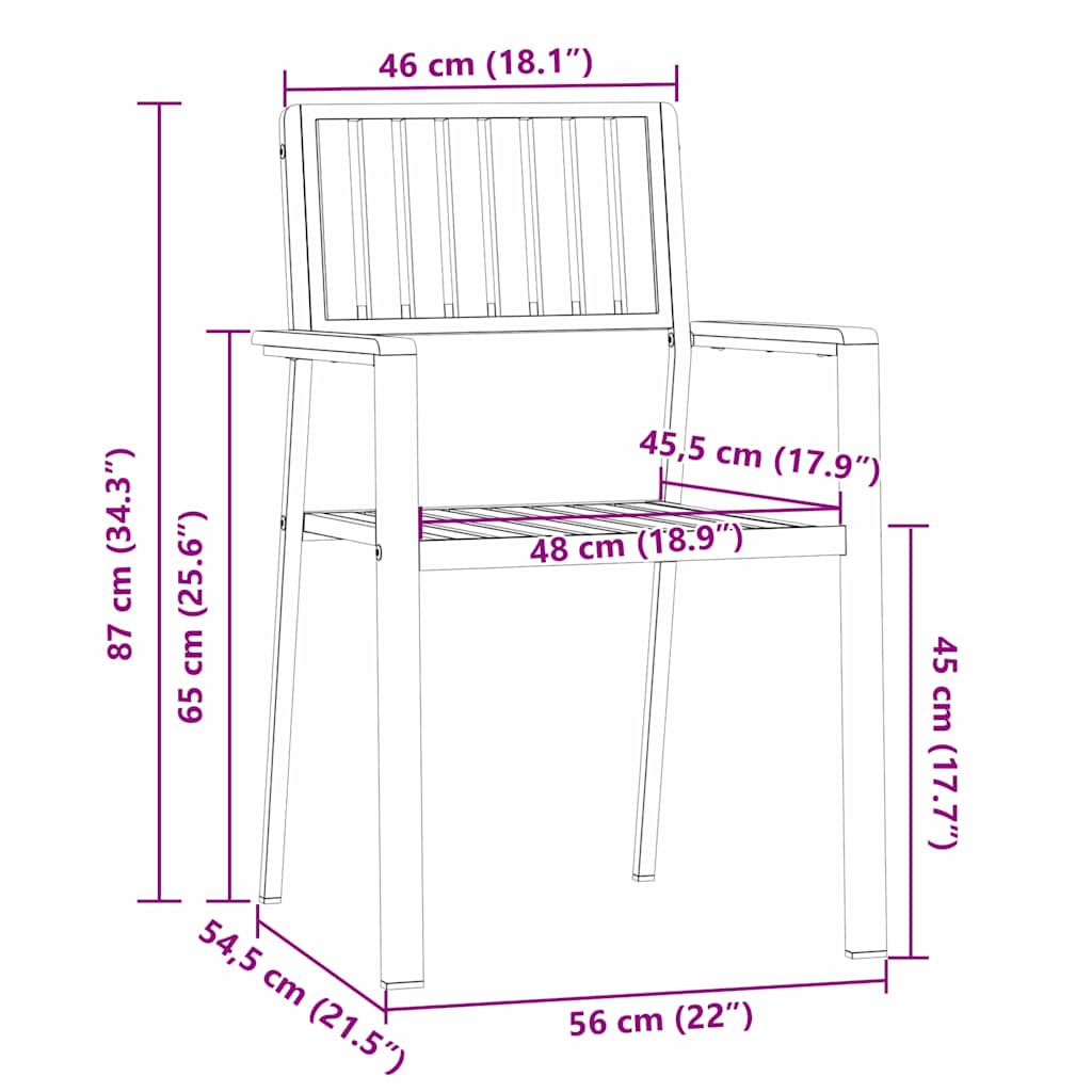 Sedia da Giardino 4 pz