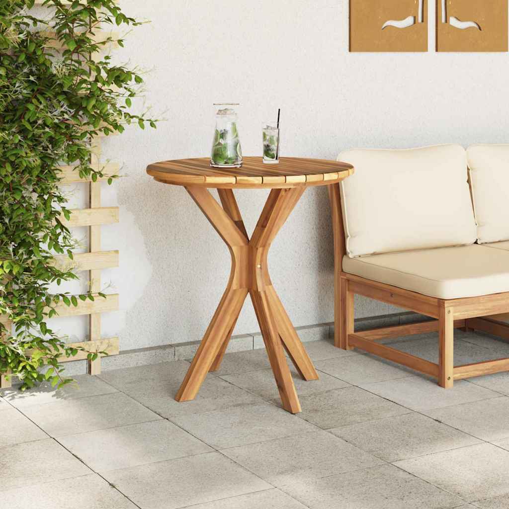 Tavolo laterale Marrone 70 x 70 x 75 cm Legno di teak solido