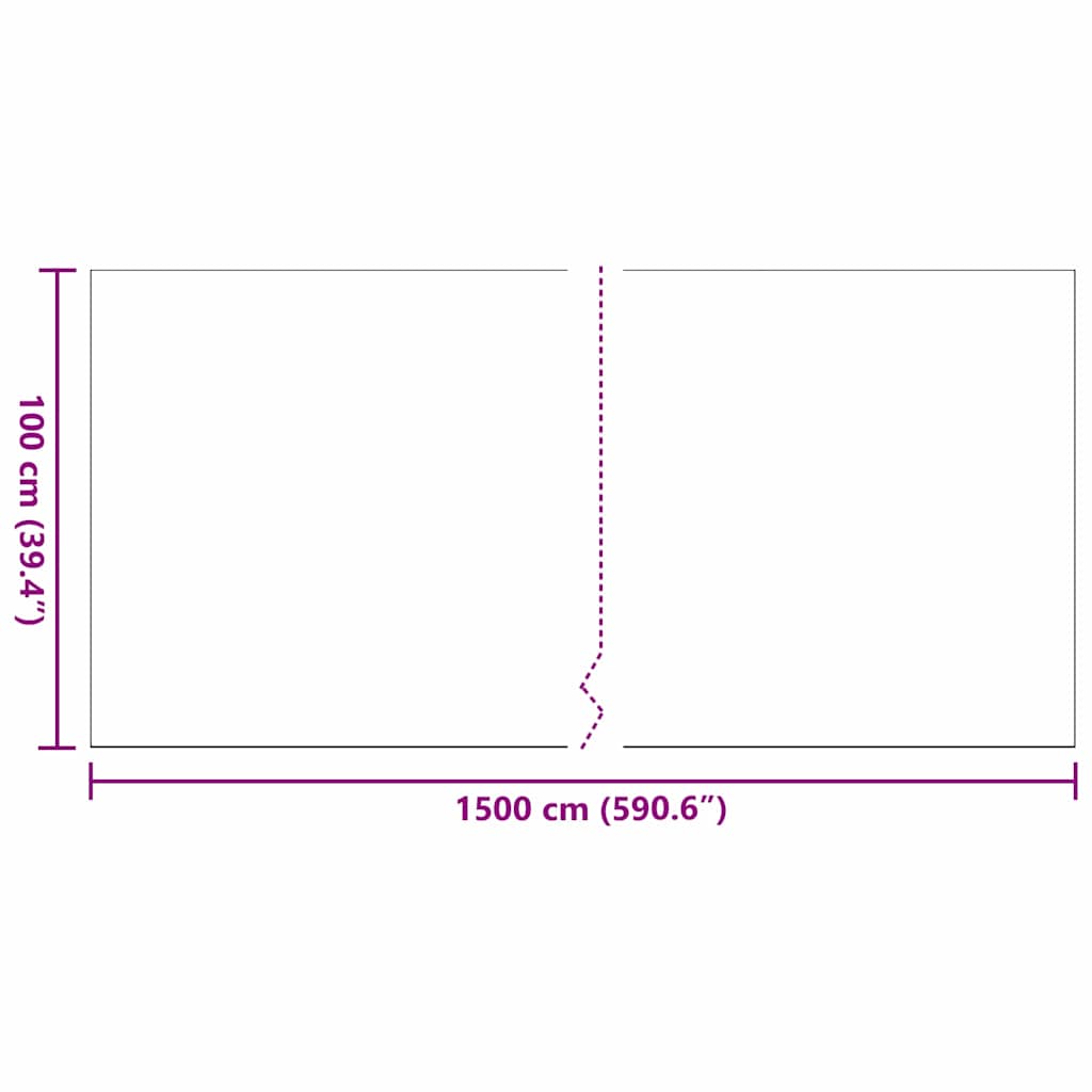 Erba artificiale 1500 x 100 x 4 cm PP e PE