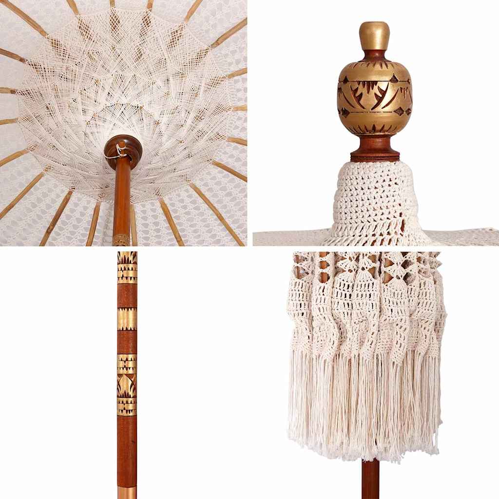 Parasol in macramè 190 x 190 x 260 cm