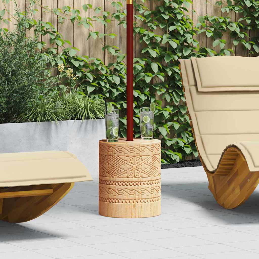 Base per ombrellone 28.05 kg Naturale Legno Massello Cilindrico