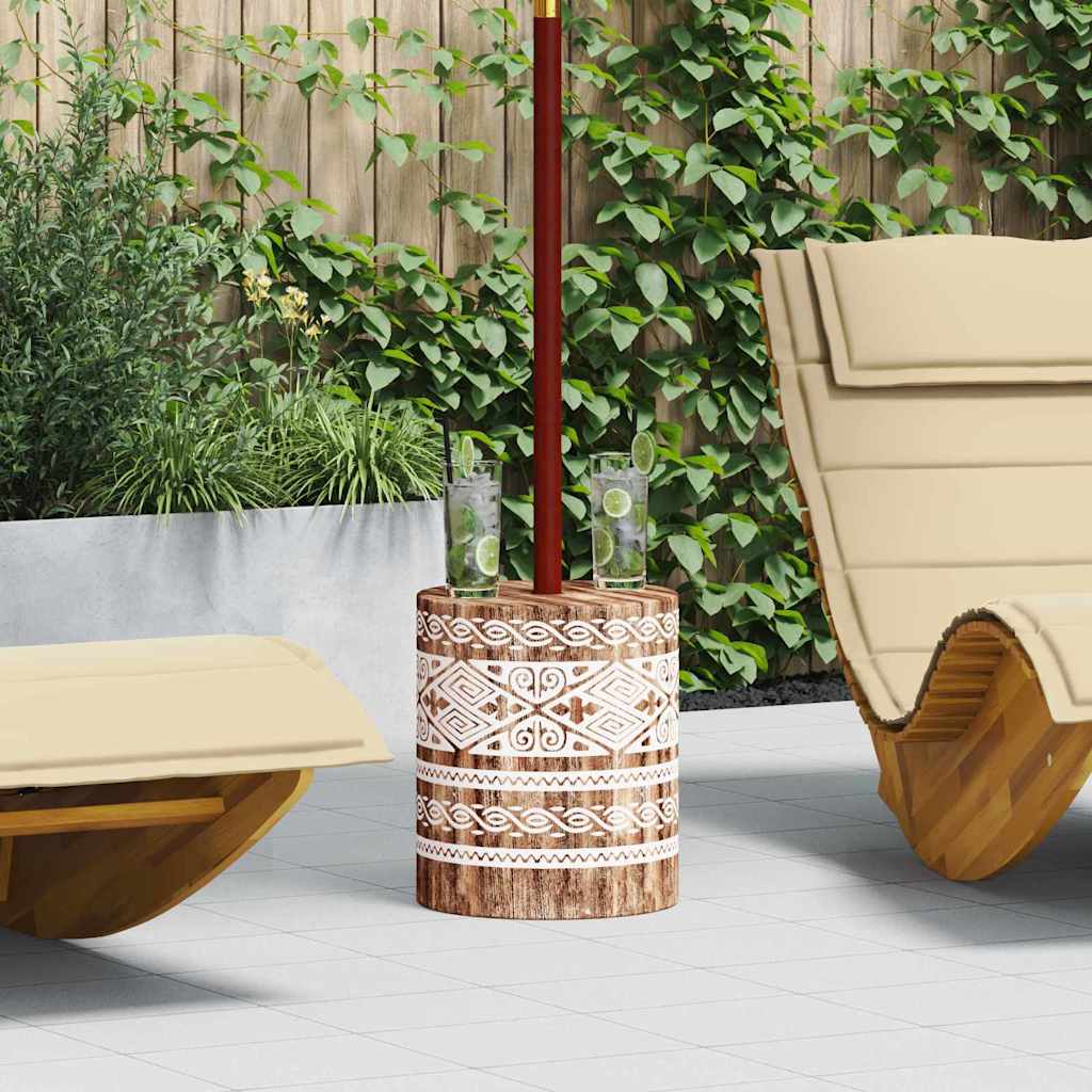 Base per ombrellone 23 kg Bianco lavato Legno Massello