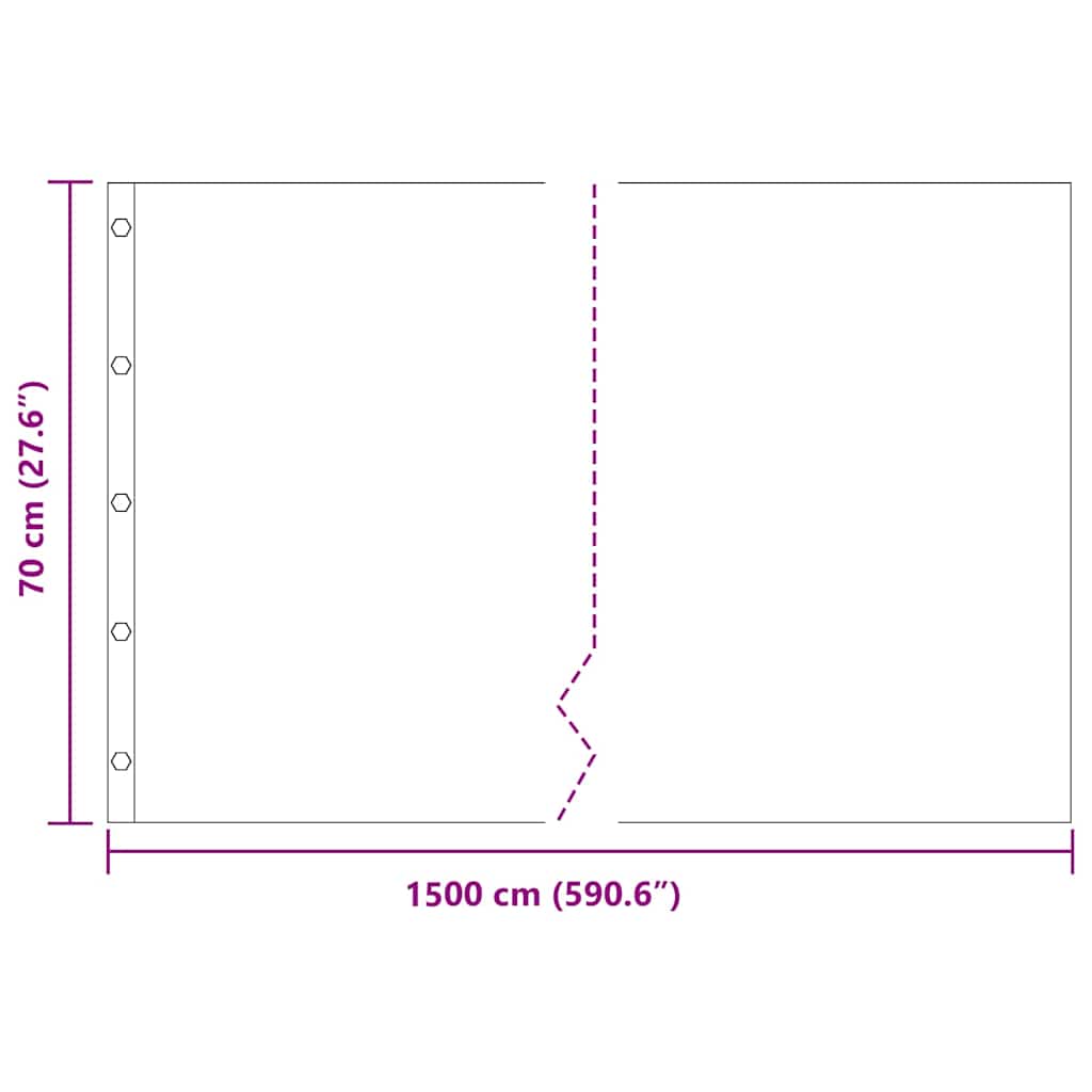 Barriera antiradice Nero 0,7 x 15 m Polietilene