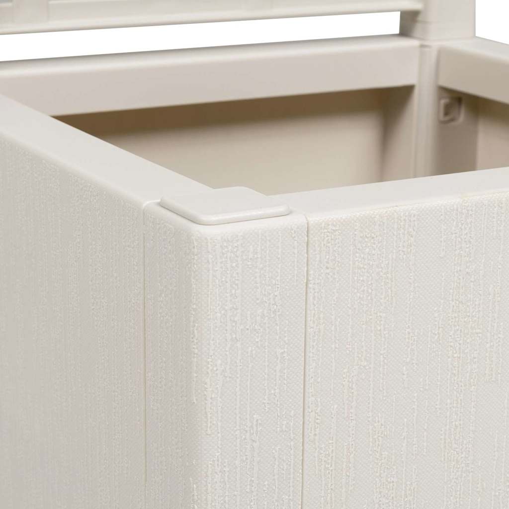 Vaso da Giardino con Trellis Bianco 36 x 36 x 140 cm PP