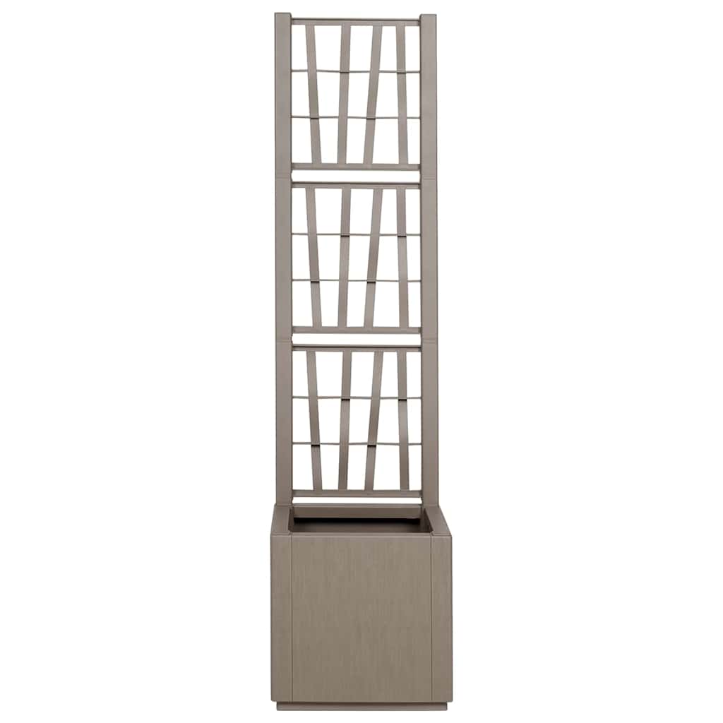 Vaso da Giardino con Trellis Marrone Chiaro 36 x 36 x 140 cm PP
