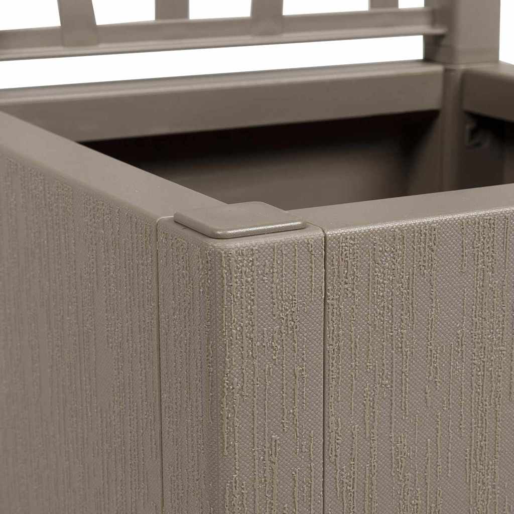Vaso da Giardino con Trellis Marrone Chiaro 36 x 36 x 140 cm PP