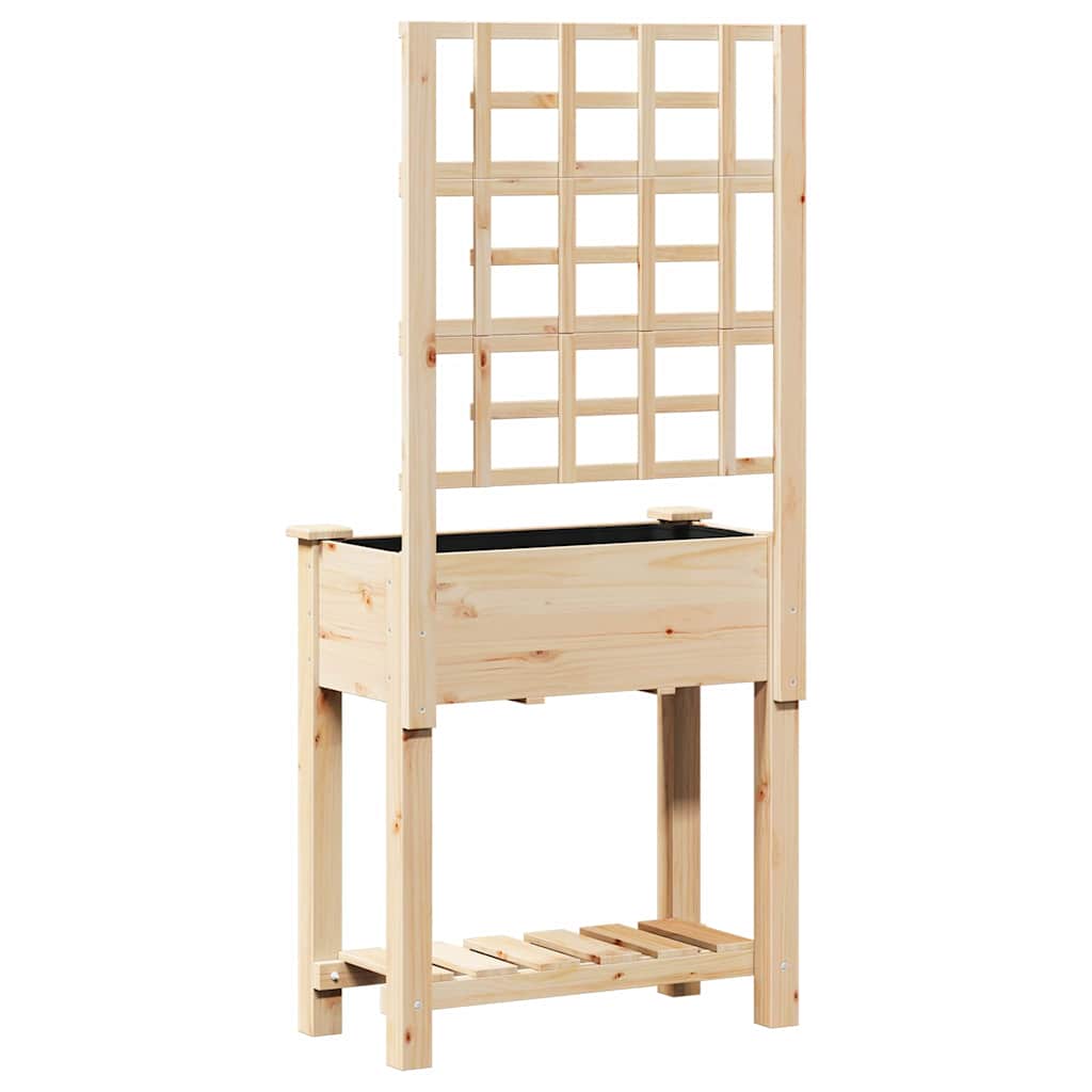 Vaso da giardino Beige 71 x 38 x 152 cm Legno di Abete Massello