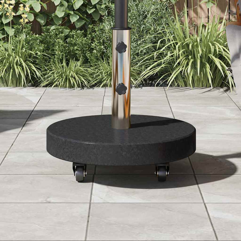Base per ombrellone 30kg Nero Granito e Acciaio Inossidabile