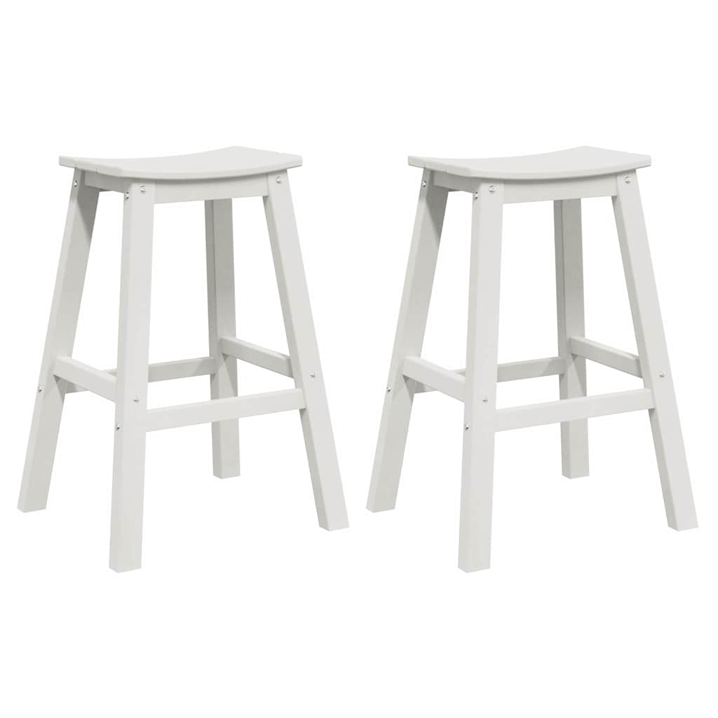 Sgabello da bar 2 pz Bianco 52 x 43 x 73,5 cm HDPE